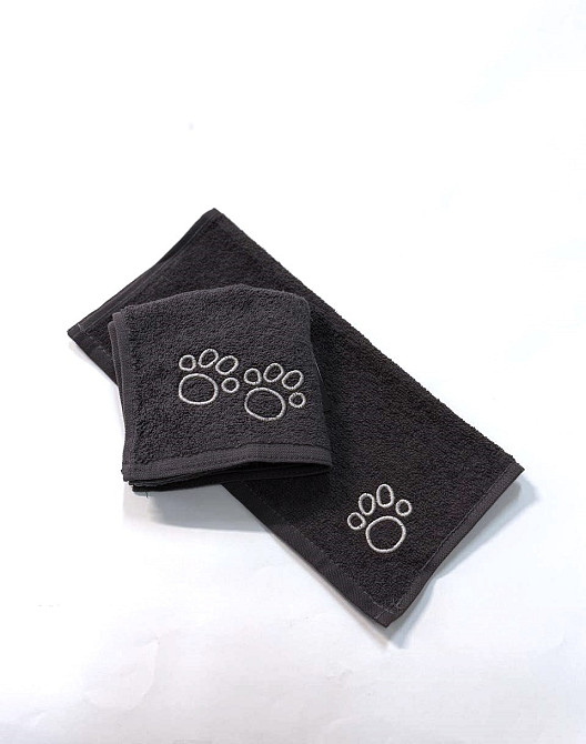 Ecotton Набір махрових рушників для тварин Ecotton Витри мені лапки 2 шт. сірий Коломыя - изображение 8