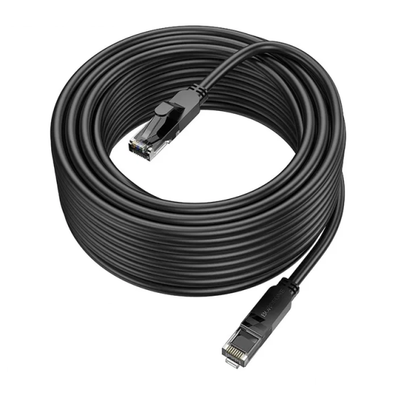 Мережевий кабель BOROFONE BUS01 Category 6 Gigabit network cable(L=10M) Black Київ