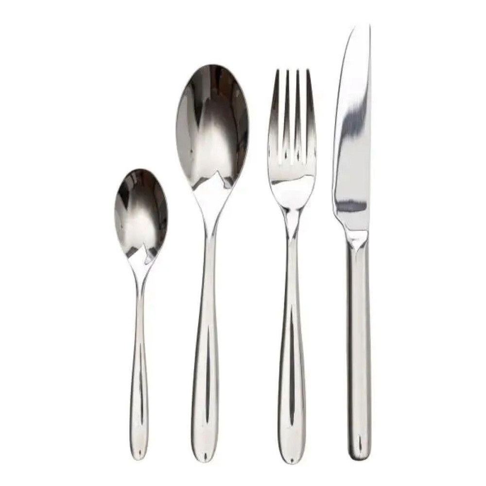 Столовый набор приборов на 6 персон, 24 предмета, серебристый Киев - изображение 1