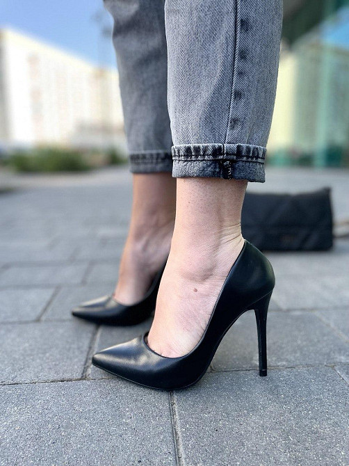 Kamengsi Туфлі жіночі Kamengsi чорні еко-шкіра каблук 11см розміри 36-39 (5232) Коломия - фото 4