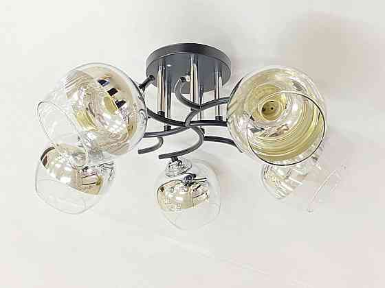 VALESO Стельова Люстра на 5 плафонів VALESO 6978A/5 (Чорний+Хром) Коломыя