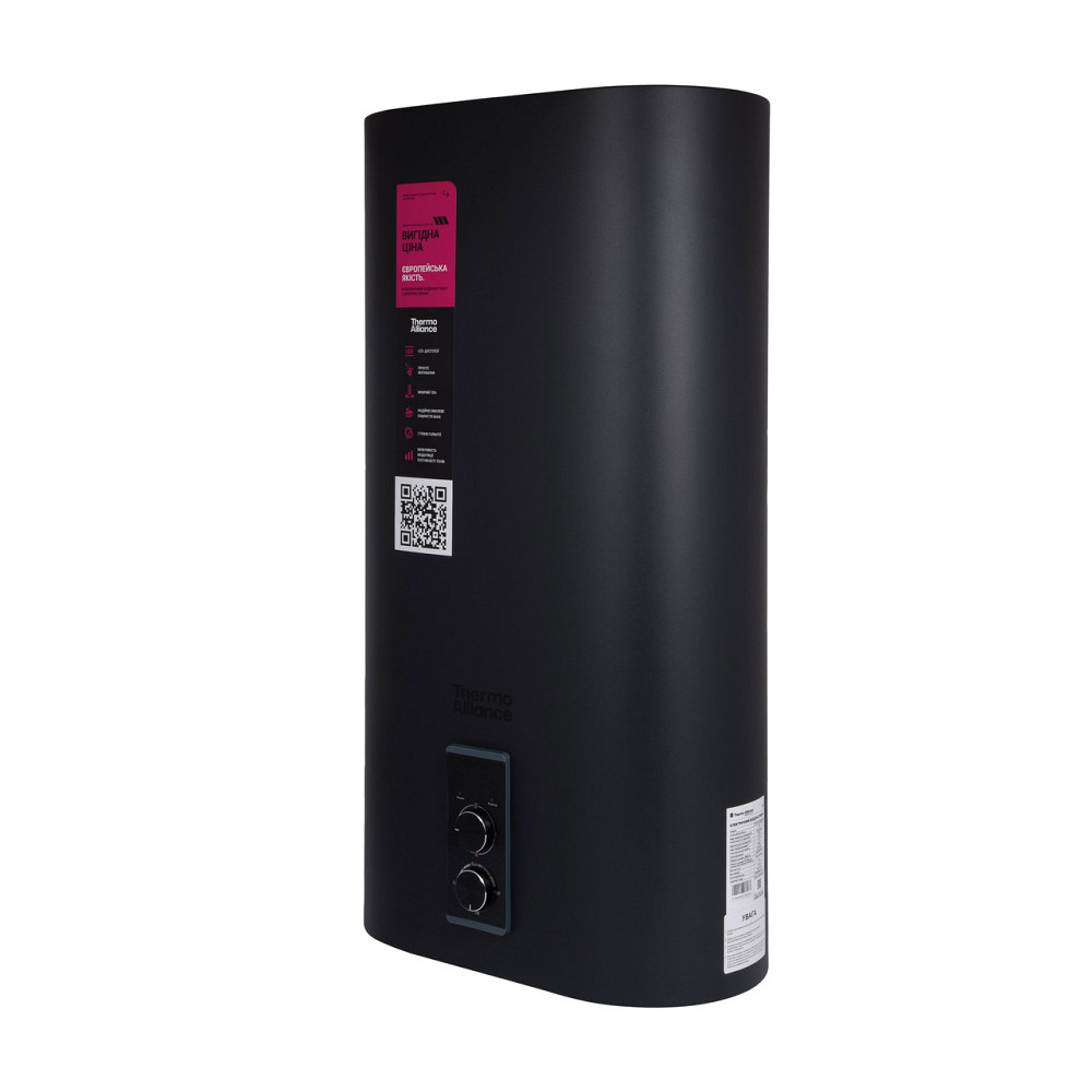 Водонагреватель электрический Thermo Alliance 80 л Black,плоский вертикальный, мокрый ТЭН 2 кВт (0,8+1,2) DT80V20G(PD)/2В Киев - изображение 4