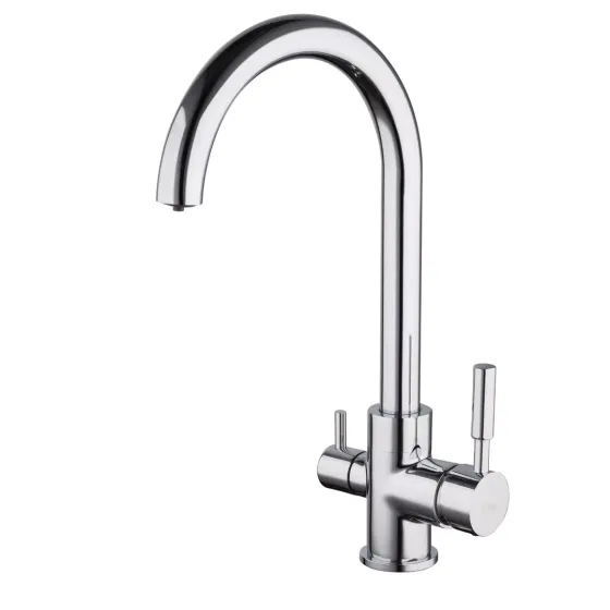 Смеситель для кухни на две воды Frap F4352 с подключением к фильтру, хром Киев