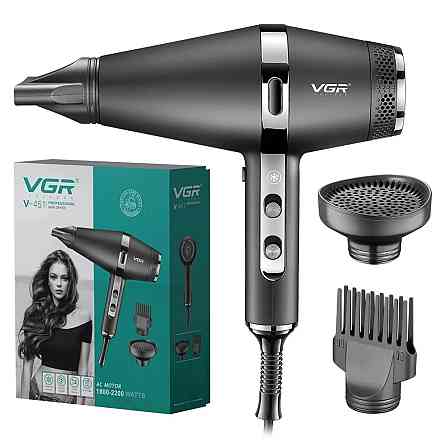 Професійний фен VGR V-451 2200W з 3 насадками Вінниця