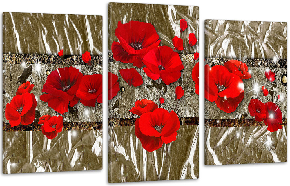 Модульная картина Маки Абстракция Art-225_3 100x150 см Киев - изображение 1