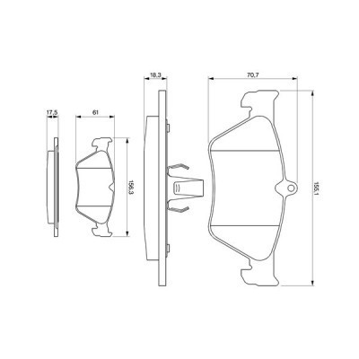Тормозные колодки Bosch 0 986 461 129 Винница - изображение 1