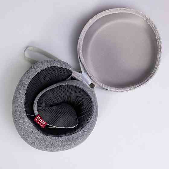 Подушка для шеи U-образная с кейсом, светло-серая Киев