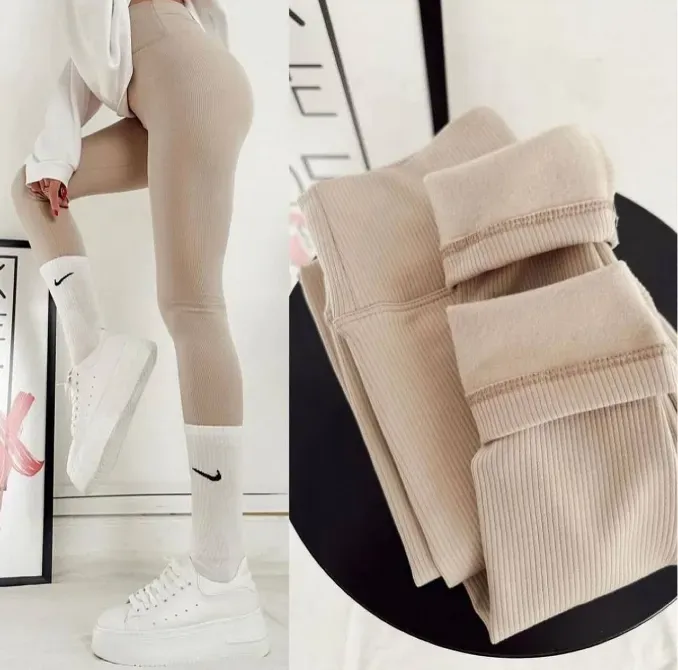 Женские утеплённые ребристые леггинсы на микрофлисе Харьков - изображение 8