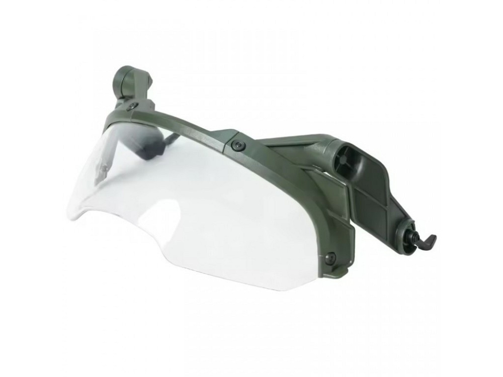 Тактические флип очки для шлема с прозрачными линзами маска защитная на глаза каску Олива Одесса - изображение 3