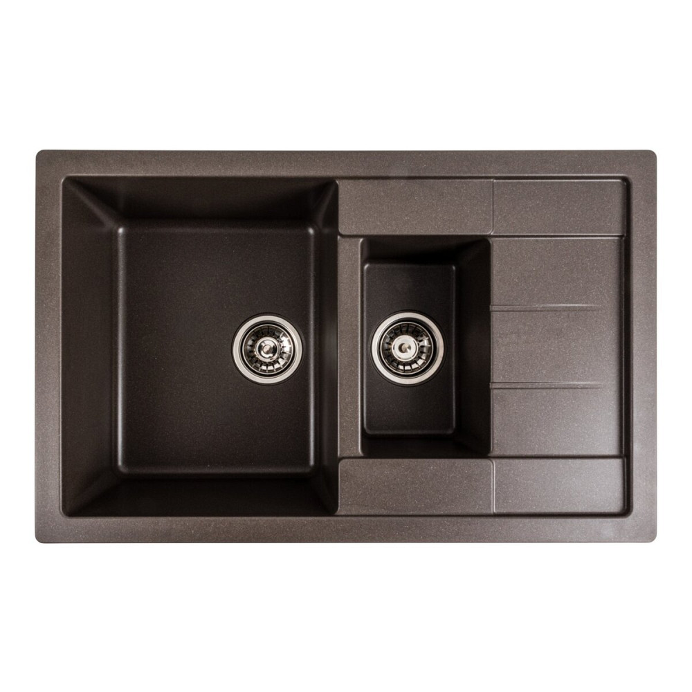 Гранітна мийка для кухні VALESO TOSKANA 7850W матова Темна скеля Коломия - фото 4