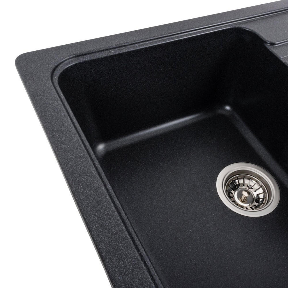 VALESO Гранітна мийка для кухні VALESO VERONA 7850 матова Карбон Коломия - фото 18