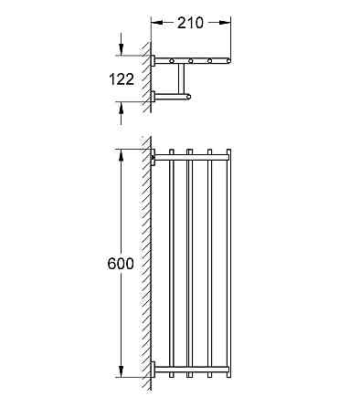 Поличка для рушників Grohe Essentials Cube New (40512001) Киев