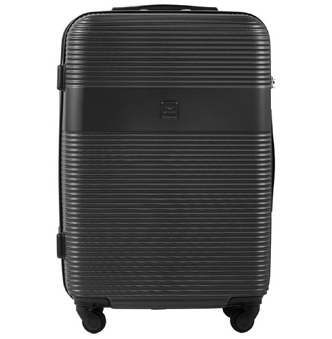 Валіза пластикова Wings 5398 середня 65 см графіт Київ - фото 2