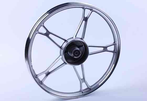 Диск передний литой 17*1,2 silver (барабанный тормоз) 2,5kg на мопед Дельта/Альфа Мукачево