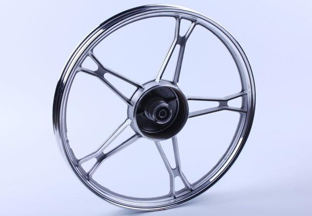 Диск передний литой 17*1,2 silver (барабанный тормоз) 2,5kg на мопед Дельта/Альфа Мукачево - изображение 2