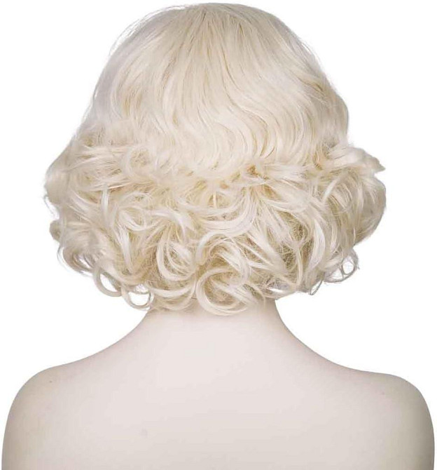 Парик короткий блонд в стиле Мерлин Монро светлый кудрявый винтажный термостойкие синтетические волосы косплей Киев - изображение 4