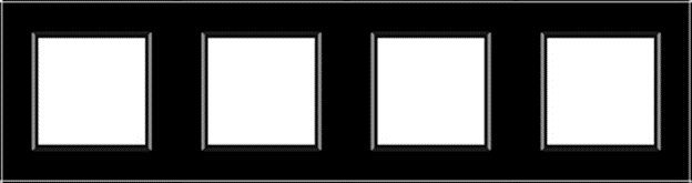 Рамка 4-постова LIVOLO, загартоване скло, чорна, 294×80 мм (VL-P7E/E/E/E-8B) Коломия - фото 5