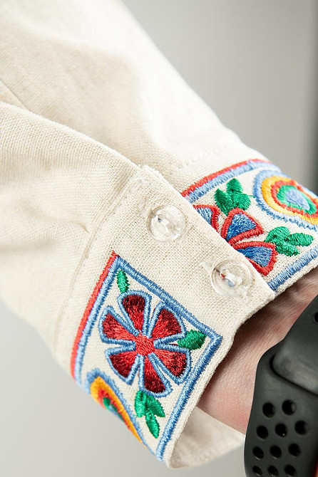 Вишиванка чоловіча, натуральна лляна, льон Юра Одяг, топ Київ - фото 4