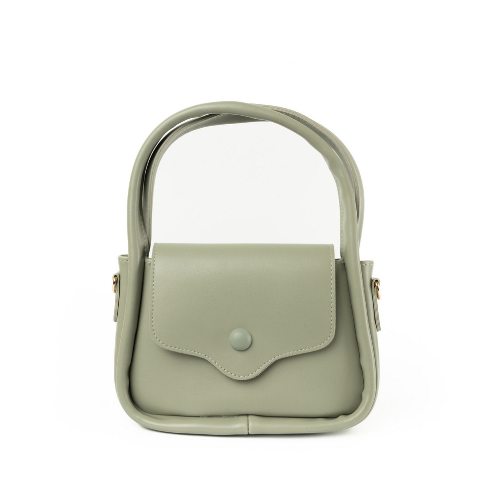 Сумка женская стильная через плечо с ручками и ремешком, сумочка клатч, Оливковый Каменец-Подольский - изображение 1