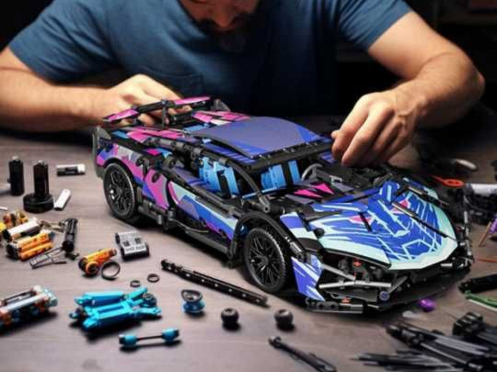 Конструктор спортивна машинка Lamborghini Cyberpunk, 1314 деталей, Маштабо 1:14 Ламба кіберпанк Київ - фото 8