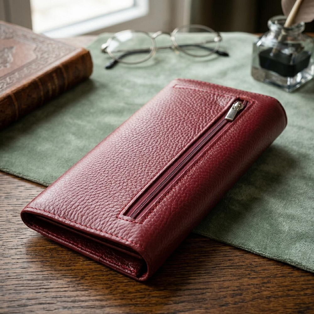 Практичный кошелек для женщин из натуральной кожи ST Leather 23098 Бордовый Киев - изображение 14