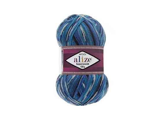 Пряжа Superwash Comfort арт.4446 5шт/уп меланж 25% полиамид 75% шерсть 100г 420м ТМ ALIZE Киев