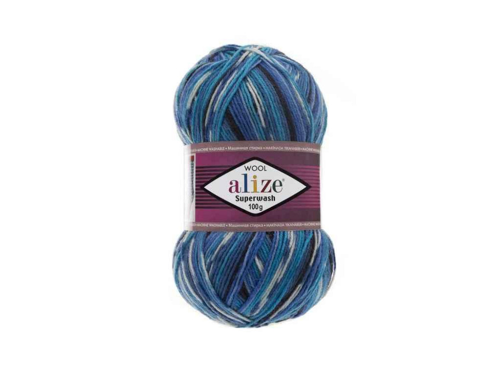 Пряжа Superwash Comfort арт.4446 5шт/уп меланж 25% полиамид 75% шерсть 100г 420м ТМ ALIZE Киев - изображение 1
