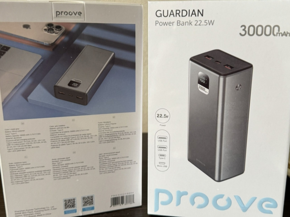 Павербанк Power Bank Proove 30000mAh 22.5w. Киев - изображение 2
