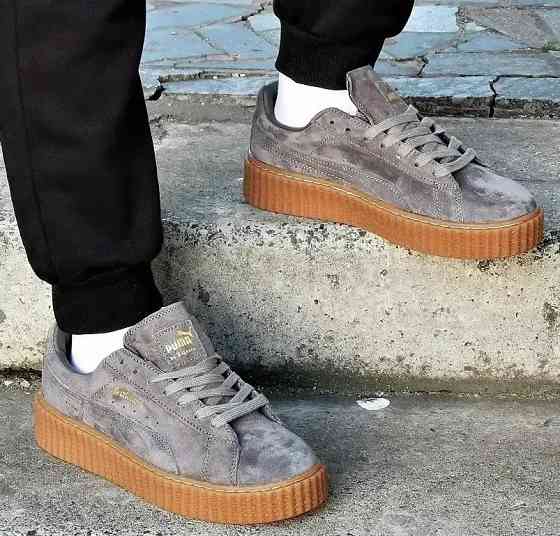 Чоловічі Термо Кросівки Puma Сліпони Сірі Мокасини Пума Замшеві Єврозима (розміри: 41,42,43,44) Дніпро