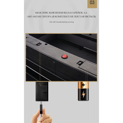 Контейнер для сміття JAH сенсорний прямокутний з вн. відром срібний металік 30 л (6396) Вінниця - фото 7