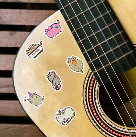 Набор наклейок (стикеров) кот Пушин Pusheen (50 шт.) стикербомбинг для телефона, ноутбука Киев