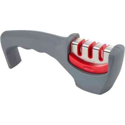 Точилка для ножей Tefal Fresh Kitchen, нержавіюча сталь, пластик, сірий (K2090514) Винница