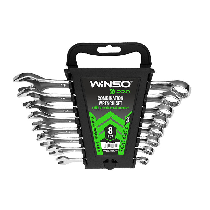 Набір ключів Winso Pro комбіновані CR-V 8шт 8-19мм Львів - фото 1