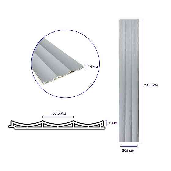 Рейка декоративна WPC стінова 205х14х2900мм SW-00003015 Київ