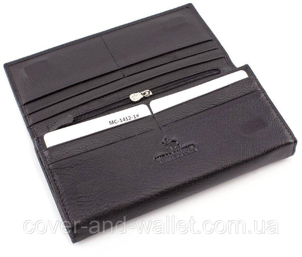 Чорний класичний жіночий гаманець на магнітах Marco Coverna 1412 Київ - фото 4