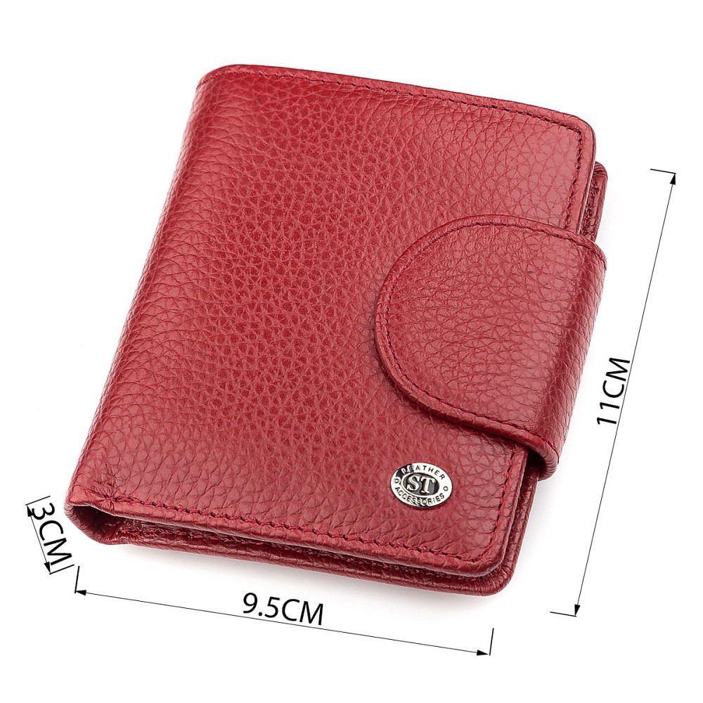 Кошелек женский ST Leather 18499 (ST415) небольшой Красный Киев - изображение 4