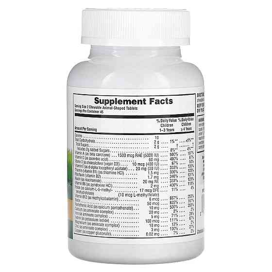 Вітаміни та мінерали для дітей Nature's Plus Multi-Vitamin & Mineral Supplement 90 жув таб ассорти Київ