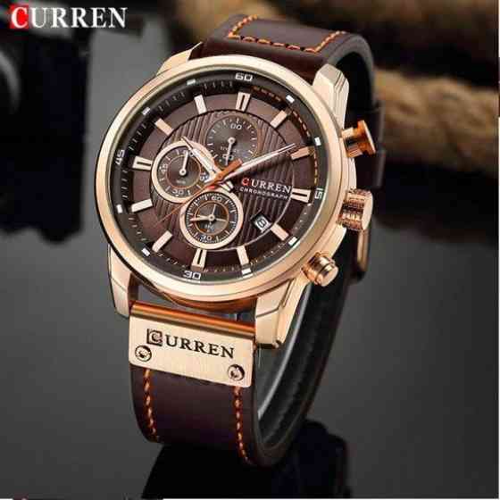 Чоловічий наручний годинник Curren BigBoss (Коричнево-золотий) Вінниця