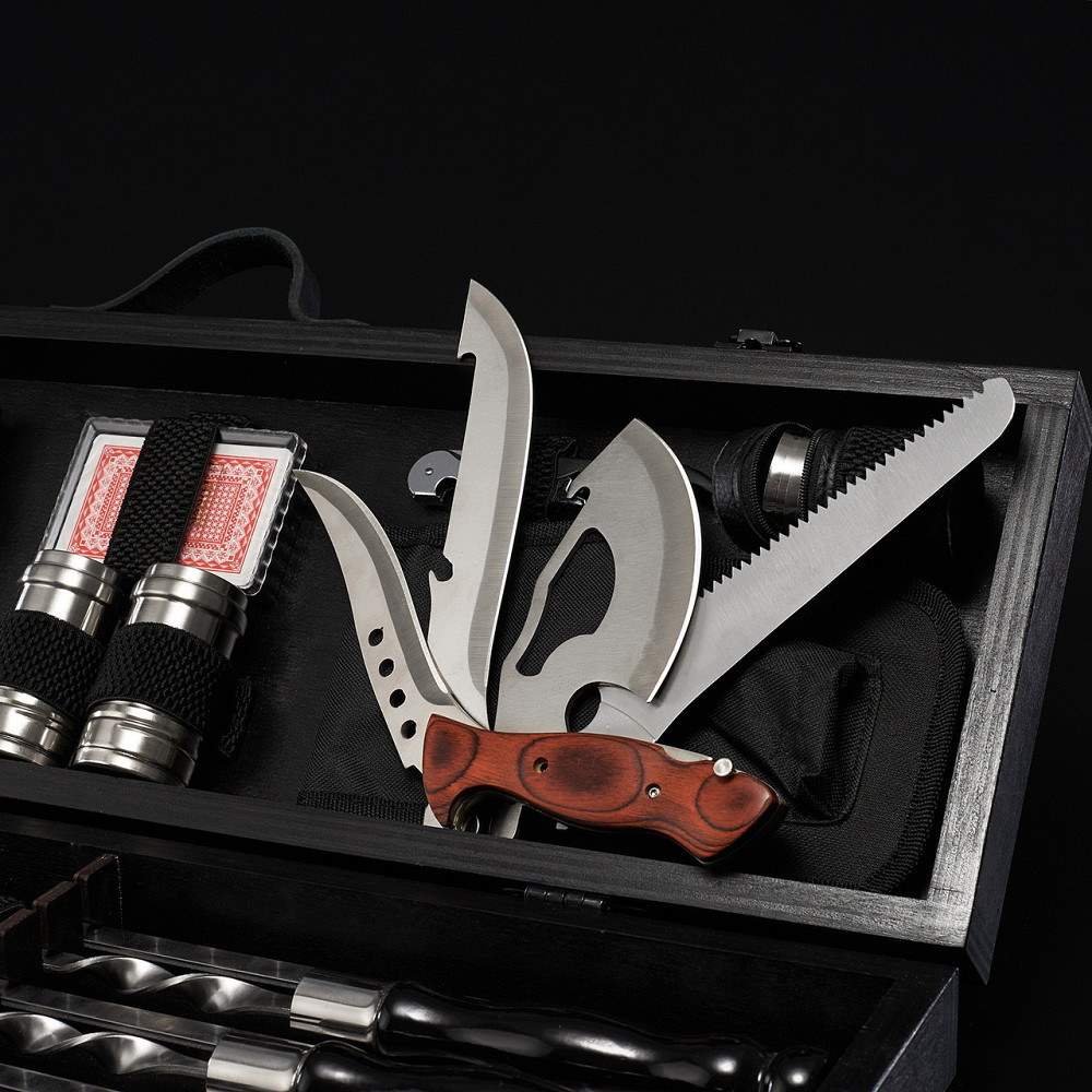 Шампури подарункові набір бокс для пікніка гриля та барбекю Оригінальні Віп подарунки на день народження татові, хлопцю, Тернопіль - фото 7