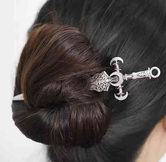 Шпилька для волосся меч металева 15 см, заколка у формі меча, аксесуар для зачіски Київ