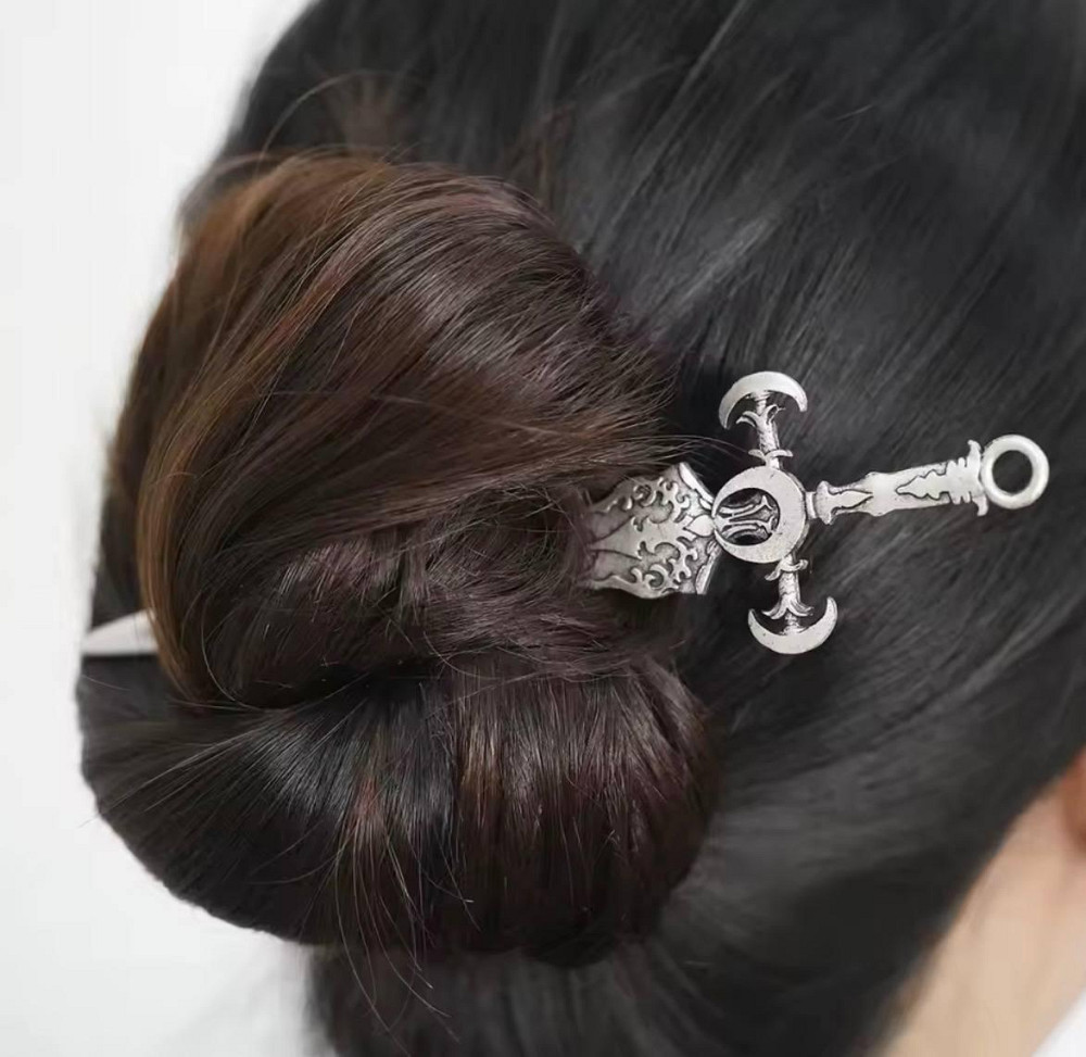 Шпилька для волосся меч металева 15 см, заколка у формі меча, аксесуар для зачіски Київ - фото 2