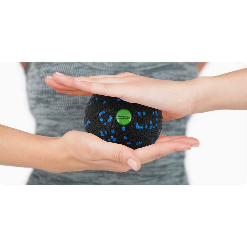 Мяч для массажа и фитнеса NS-965 черно-голубой Киев - изображение 7