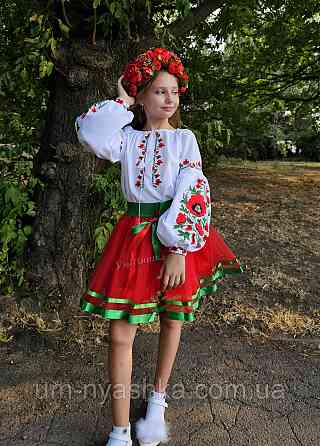 Вишиванка лляна з маками для дівчинки Кривий Ріг