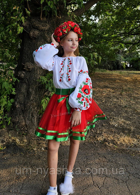 Вишиванка лляна з маками для дівчинки Кривий Ріг - фото 4