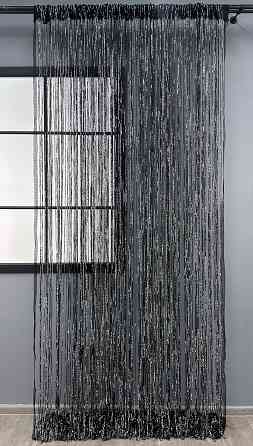 Шторы-нити Rovi Premium с люрексом Черный 300х300см 1 шт (61-118) Киев
