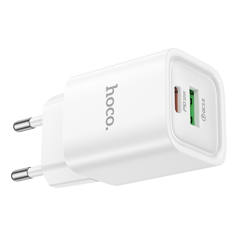 Сетевое зарядное устройство HOCO C149A Charm PD30W+QC3.0 charger (EU) White Одесса - изображение 5