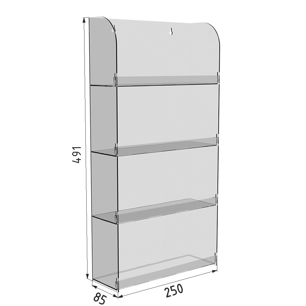 Полка для мелочей EKOSTAR 4-х ярусная 491х250х85 Киев - изображение 3