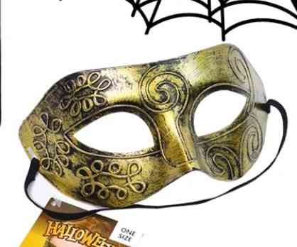 Антична маска для Хелловіна 17х9 см золотий Київ