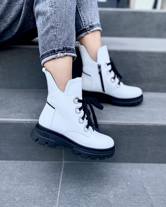 teona Черевики жіночі TEONA 19144 білі (зима, шкіра натуральна) (2793) 39 Коломыя - изображение 1