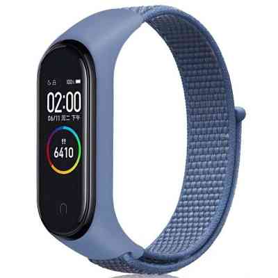 Ремінець до фітнес браслета BeCover Nylon Style для Xiaomi Mi Smart Band 5/6 Blue (705417) Вінниця